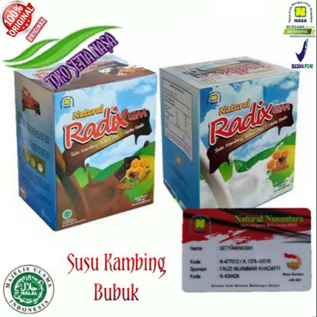 

NATURAL RADIK SUSU KAMBING BUBUK RASA COKLAT & KRIM NABATI