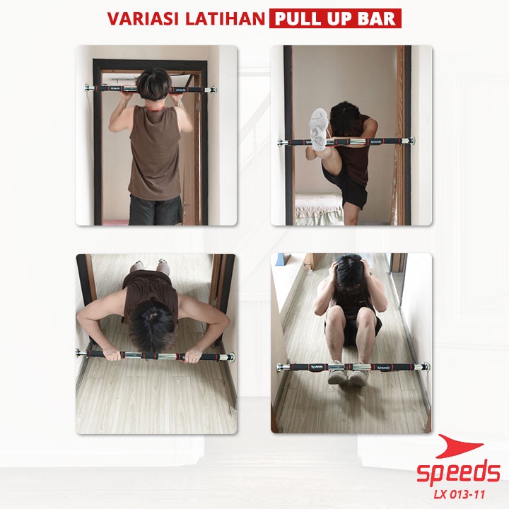SPEEDS Pull Up Bar Push Up Bar Alat Olahraga Fitness Door Chinning Bar Pull Up Iron Gym 013-11-6