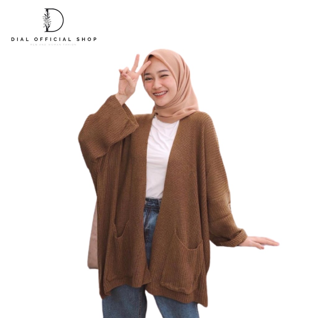 DIAL - Cardigan Rajut Panjang Tebal Loocy 7 Gate Kardigan Wanita-2