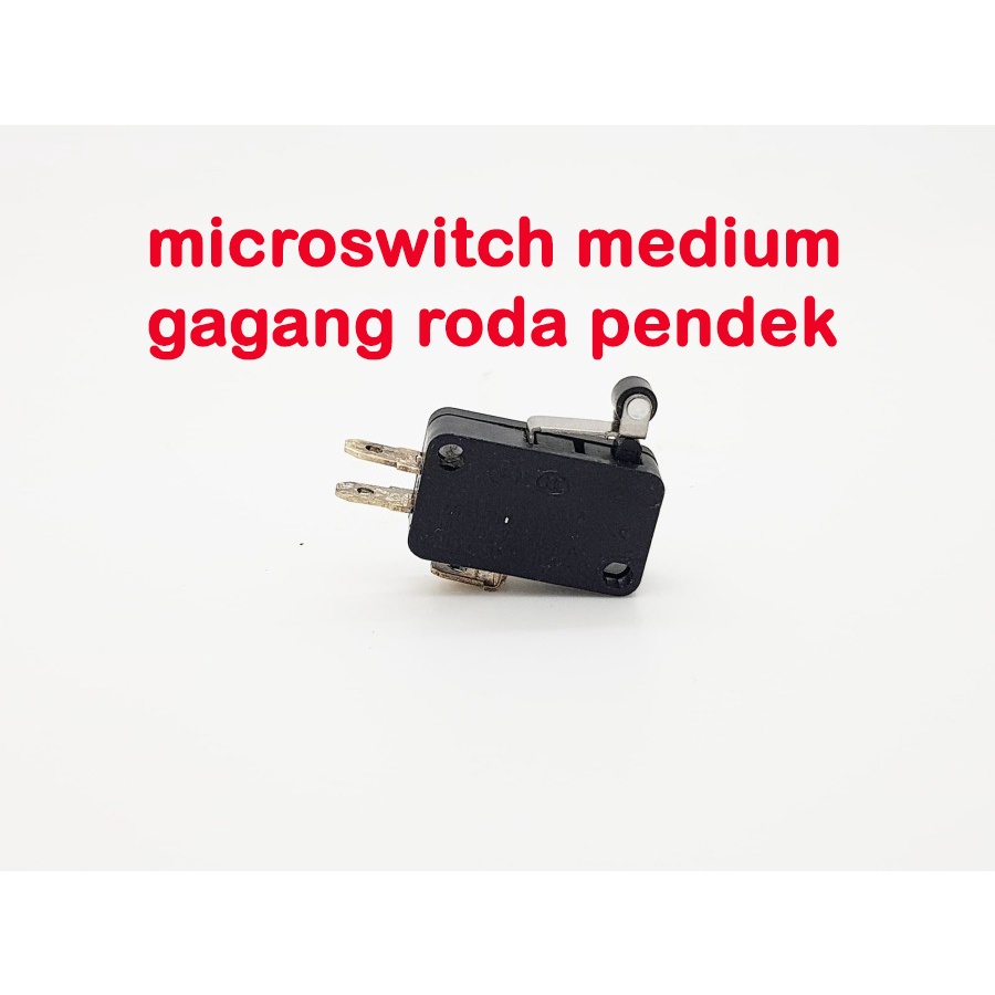 Microswitch Medium Gagang Roda pendek 14mm 5A 220V