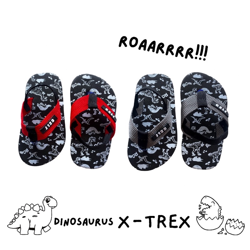 Sepatu Sandal Jepit Anak Bayi Laki Laki Cowok Dinosaurus Sepatu Sendal Anak Bayi Laki Laki Cowok Dinosaurus 1  2 3  Tahun Prewalker Baby