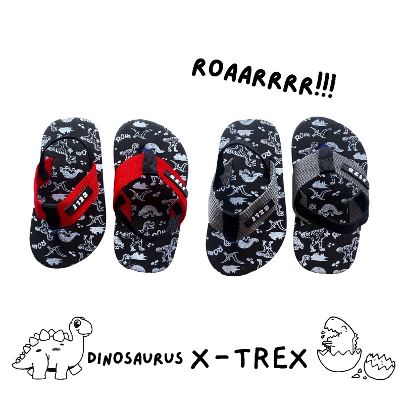 Sepatu Sandal Jepit Anak Bayi Laki Laki Cowok Dinosaurus Sepatu Sendal Anak Bayi Laki Laki Cowok Dinosaurus 1  2 3  Tahun Prewalker Baby