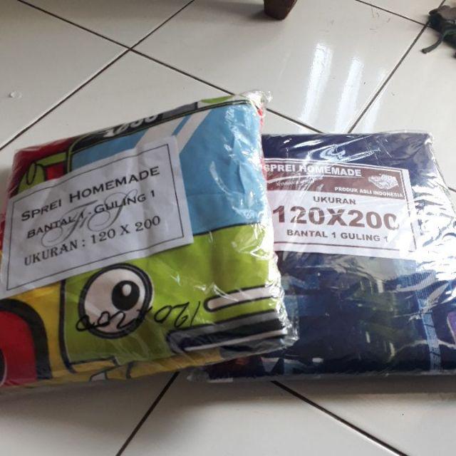 Sprei Homemade Size 120x200 1kg Muat 2pcs Hemat Ongkir Sprei Homemade Motif Anak Dewasa Size Double