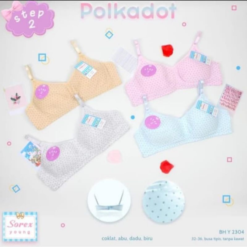 Grosir bra anak Remaja Sorex Motif Polkadot 2304