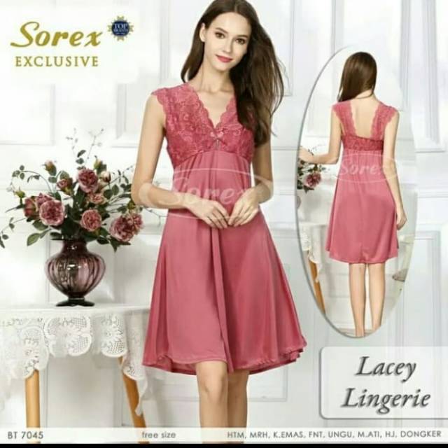 BAJU TIDUR SEXY SOREX WANITA SATIN ELEGANT SRX 7045