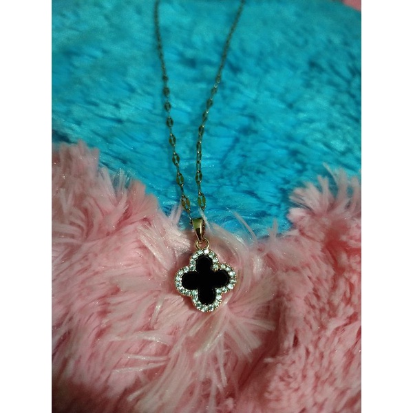 kalung emas xuping  permata liontin bolak balik solitare import premium Olla shopping Depok OSD