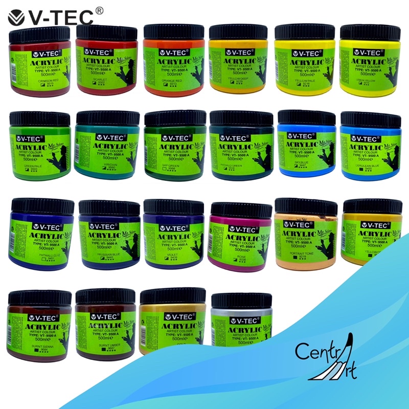 

vtec acrylic paint cat akrilik vtec 500ml 22 warna