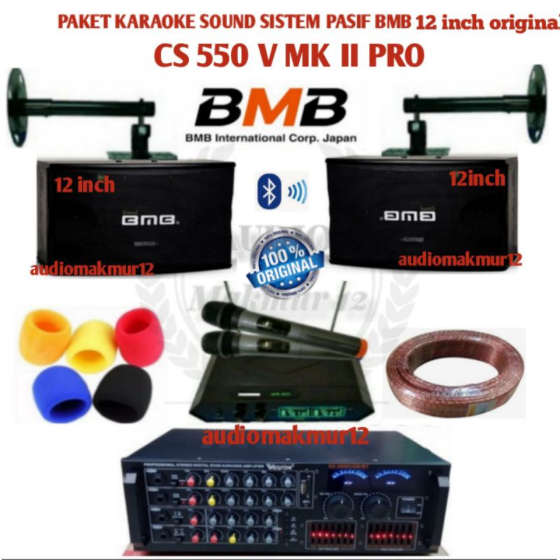 paket karaokey BMB 12 inch cs 550 v MK II pro CS 550V MKII PRO cs550vmkII pro BMB original