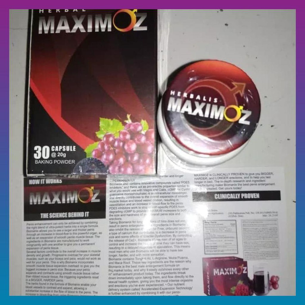 MAXIMOZ HERBAL ORIGINAL OBAT VITALITAS PRIA-STAMINA SUPLEMEN-KUAT JOSS TERMURAH