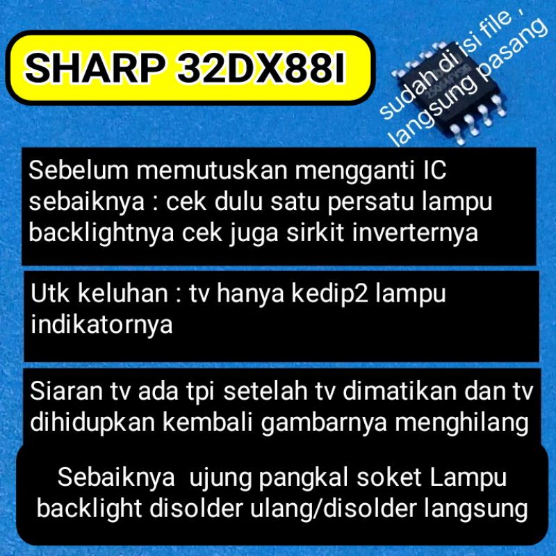 IC eprom memory Sharp LC-32DX888I LC-32DX888IY