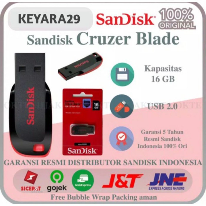 FLASHDISK SANDISK ORIGINAL 16GB