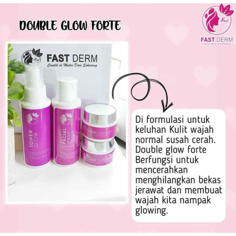 FAST DERM PAKET DOUBLE FORTE GLOW ORI