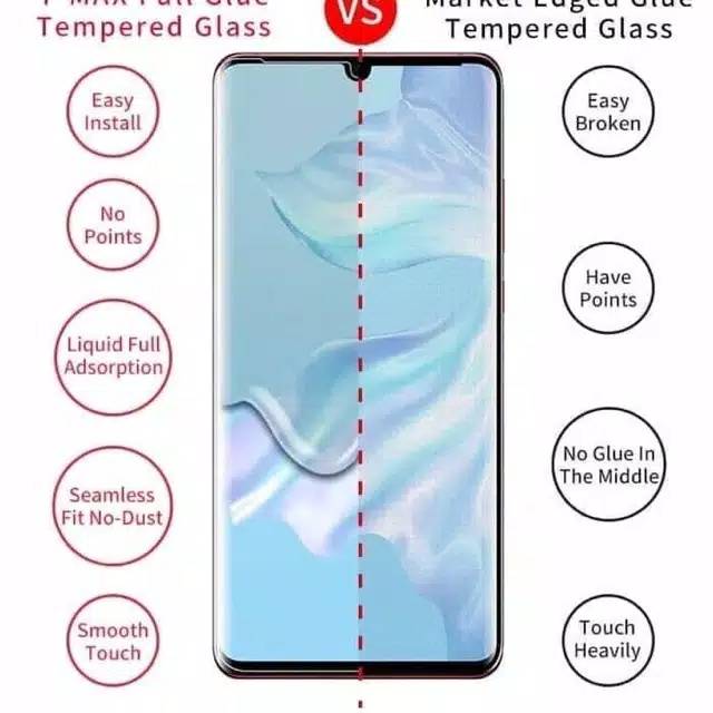 Tempered glass curved UV Liquid full glue huawei p30 pro/tempered glass uv full cover p30 pro/tg UV