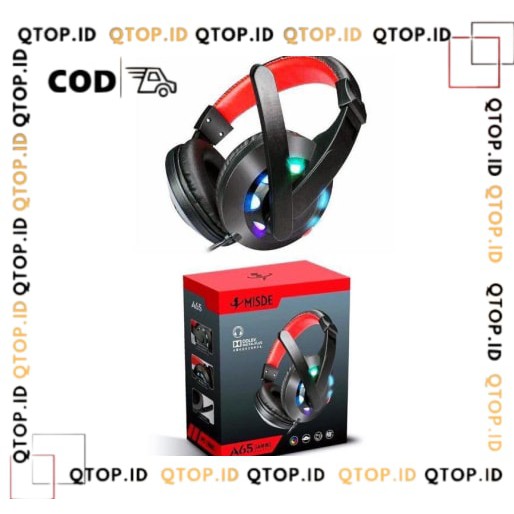 Headphone Gaming Bando Headset Gaming MISDE A65 Super Bass Plus Mic [QTOP.ID]