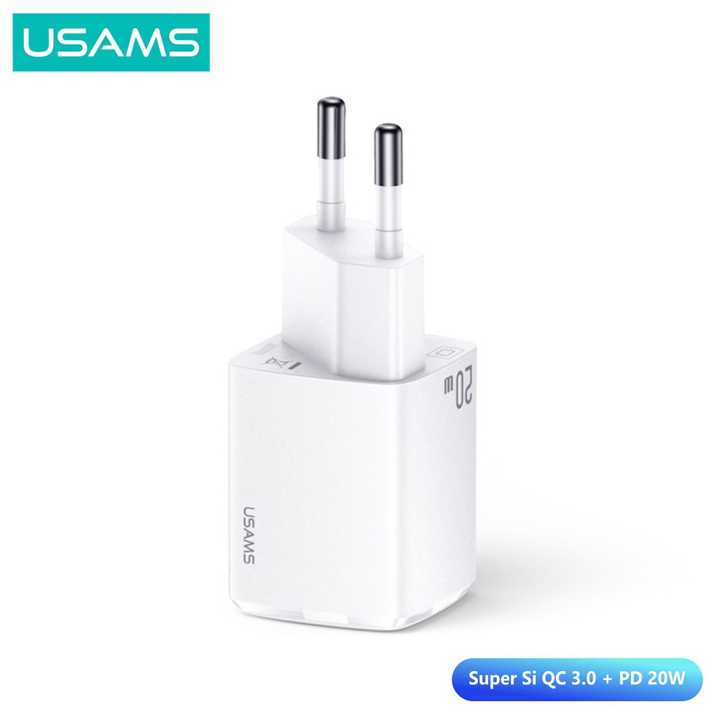 USAMS T37 Adapter Charger Fast Charge Super Si QC3.0 + PD 20W