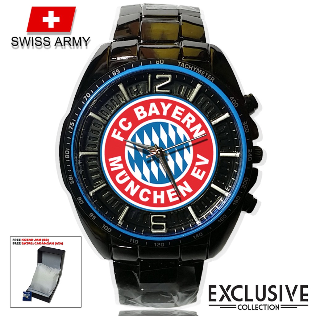 (Istimewa Bossque) Jam BAYERN MUNCHEN Rantai Sport (Elegan)