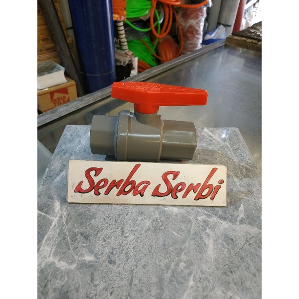 (1" PVC STOP KRAN) Stop kran keran ball valve Pvc 1inc