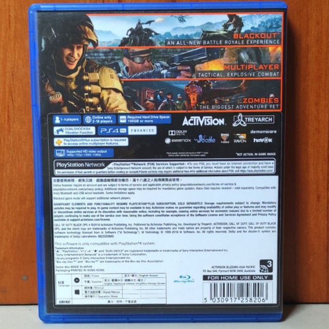 PS4 COD Black Ops 4 PS4 Kaset Callofduty Blackops 4 Playstation 4 Call of Duty Blackops4 PS 4 5 CD BD Game Games Dutty perang tembak tembakan petualangan offline online seru mainan anak gim cold war modern warfare reg 3 region asia vanguard ww2 ww ii