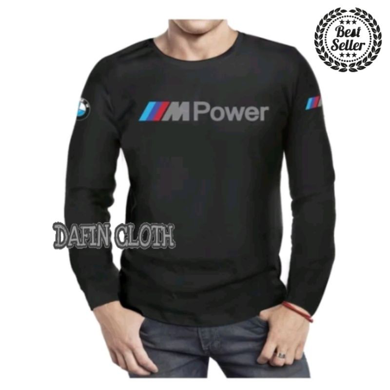 Tshirt Baju Kaos Pria Lengan Panjang BMW Power