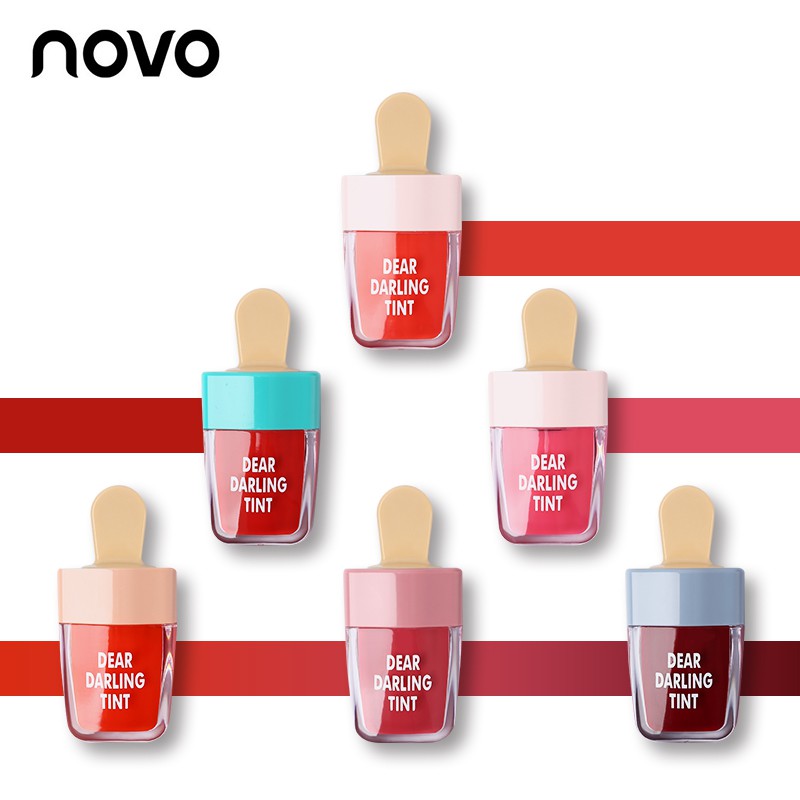 NV5191 - NOVO CUTE ICE CREAM SHAPE LIP TINT LIP GLAZE GLOSS MATTE