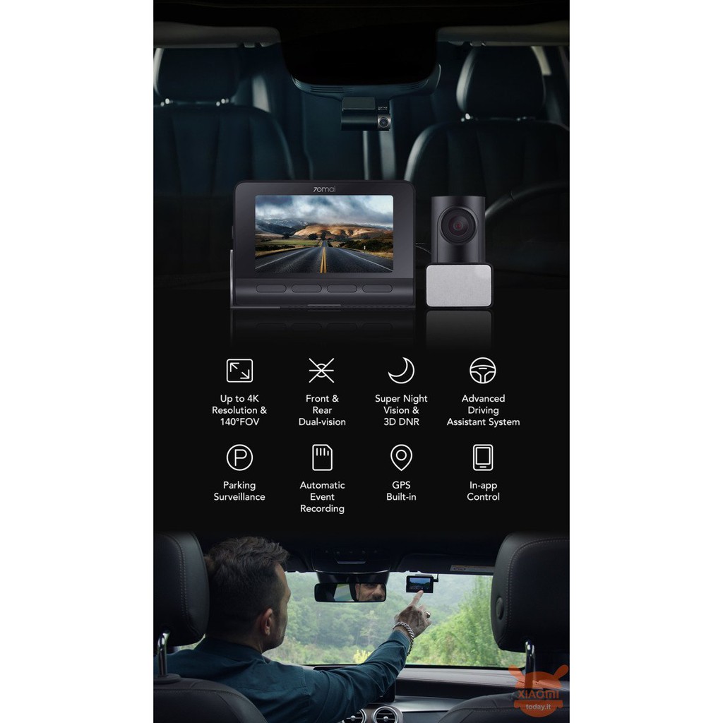 70mai A800S 4K DashCam WiFi GPS ADAS Smart Dash Camera Cam Car A800S