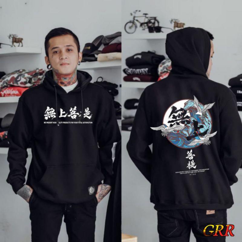COD  Jaket Sweater Hoodie Pria Distro wadezigOriginal Big Size Jumbo M - XXL Hoodie Sunmori