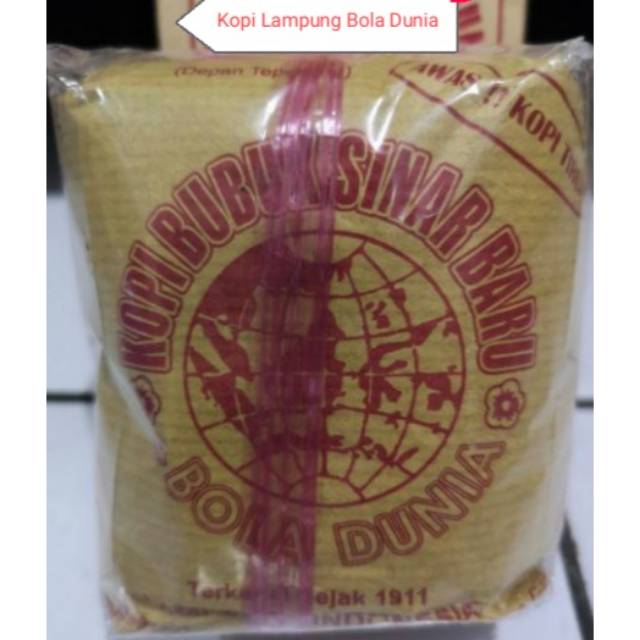 

Kopi Bubuk Sinar Baru Cap Bola Dunia Asli Lampung 250gr