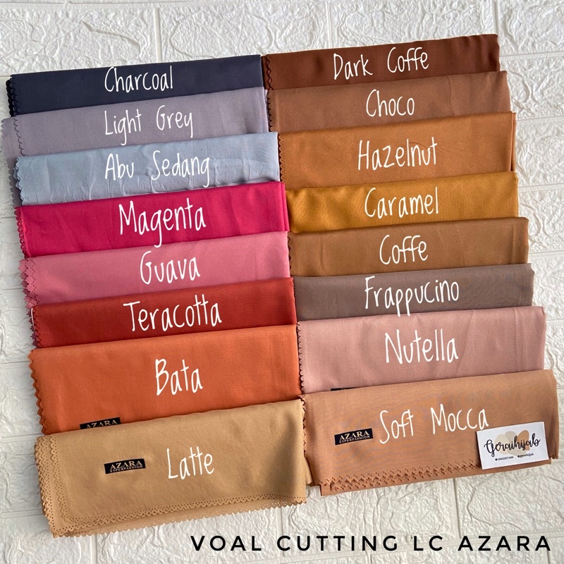 (FREE POUCH) HIJAB SEGI EMPAT VOAL OSKARA LC BY AZAHRA