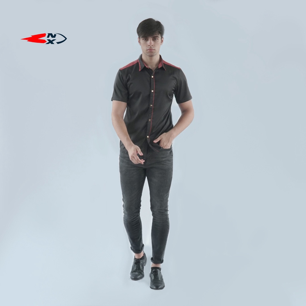 NXNITROX KEMEJA PRIA KATUN SPANDEX 9789