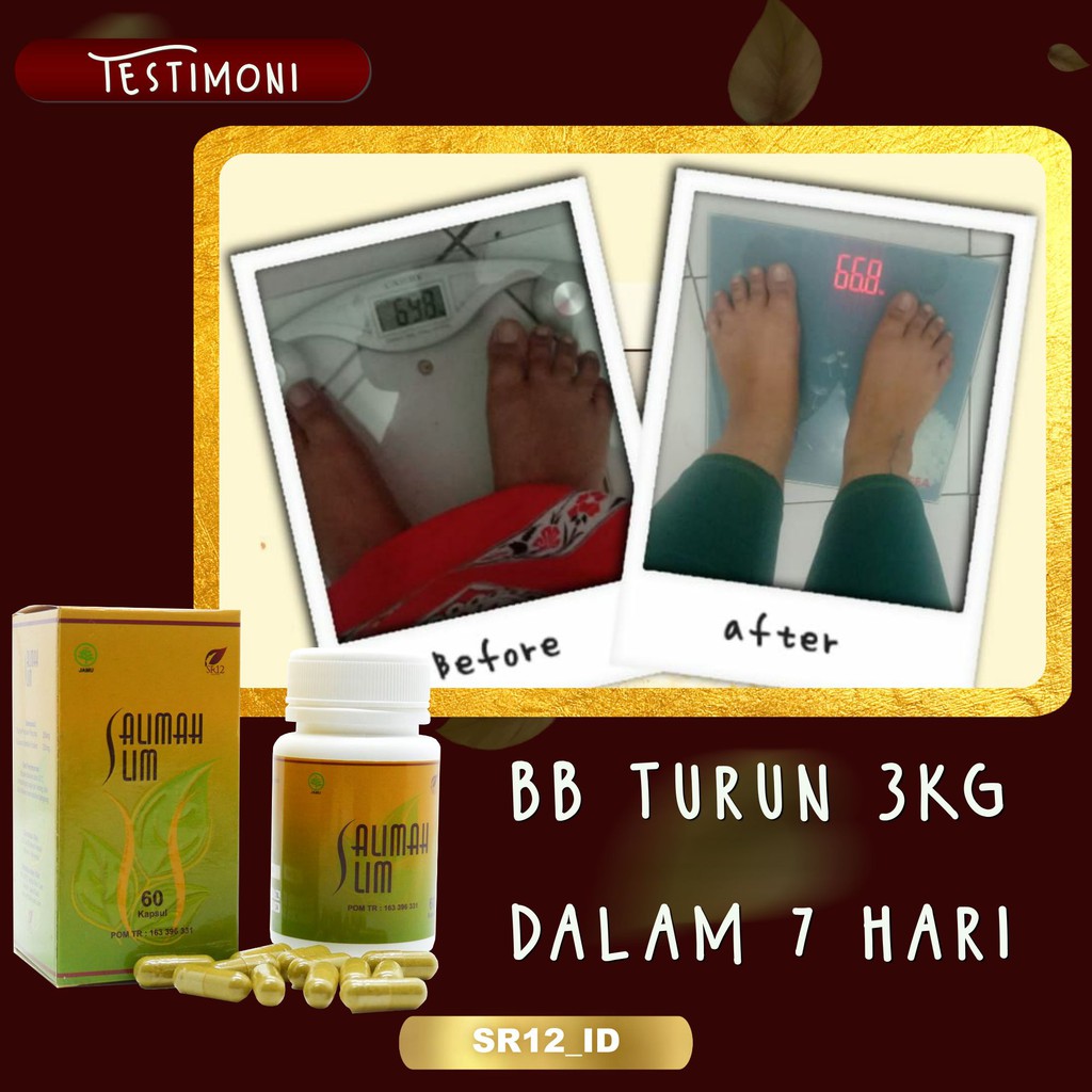 SALIMAH SLIM SR12 / PELANGSING HERBAL AMPUH / TURUN BERAT BADAN 20 KG