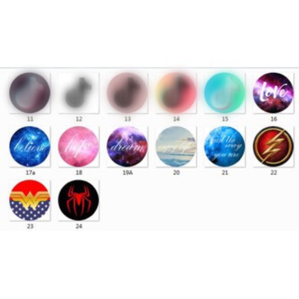 DF VZ149 Popsocket Tik Tok Popsocket PVC Motif Tik Tok Aksesoris HP Unik Aksesoris TikTok HP