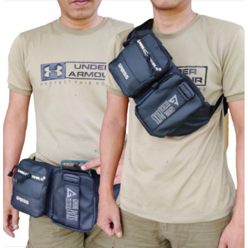 tas selempang pinggang waist bag - waistbag tactical gress pouch pack