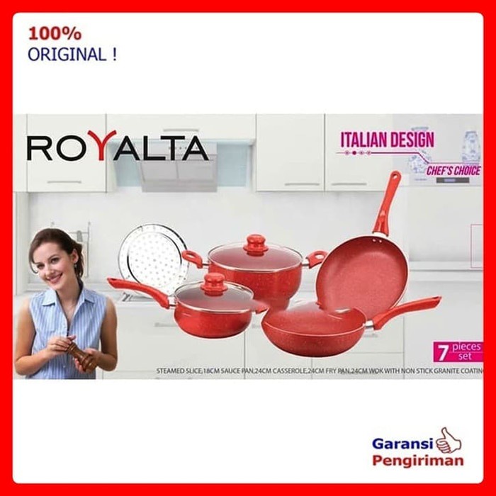 PANCI 7 PC Granite ROYALTA SET STEAMER &amp; Anti lengket Berkualitas