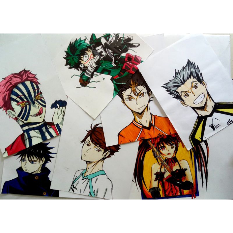 Jual costum gambaran anime pakai warna | Shopee Indonesia