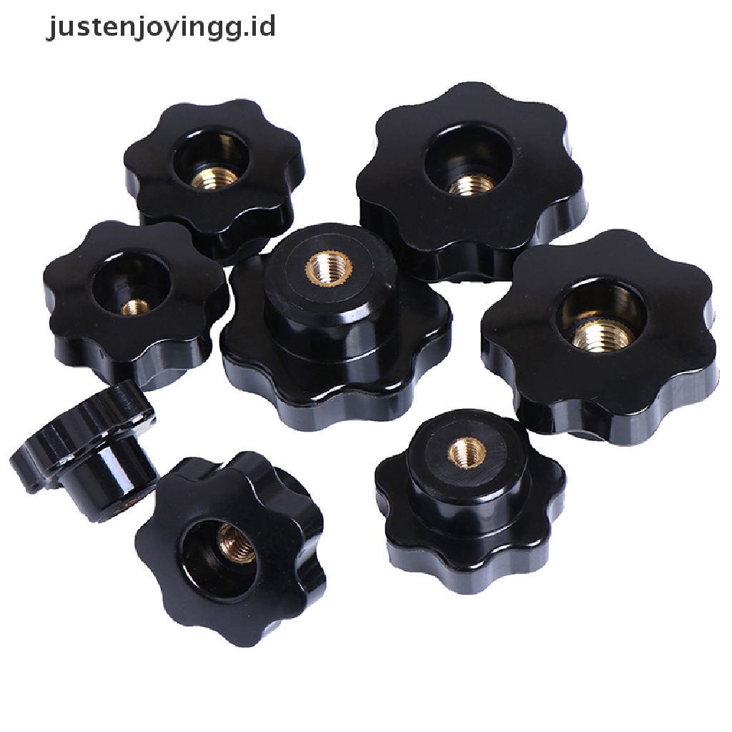 // justenjoyingg.id // M5/M6/M8/M10/M12 Female Thread Seven Star Shaped Head Clamping Nuts Knob ~