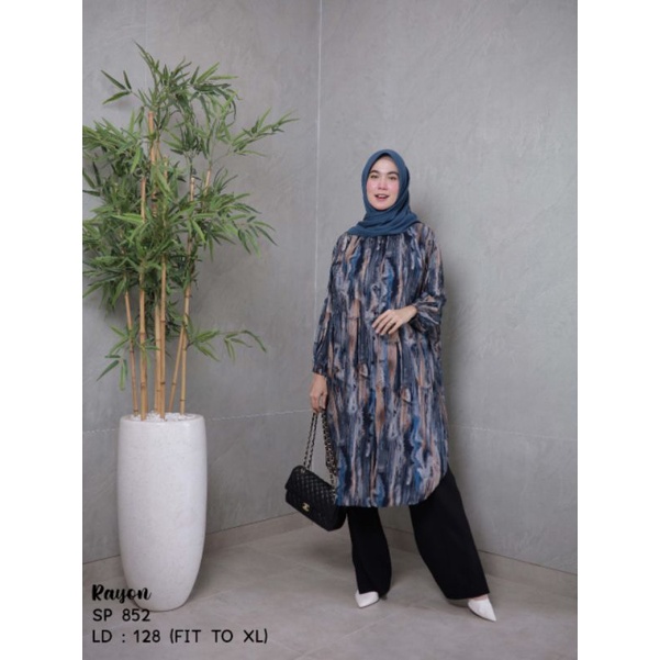 ORI tunik LD128cm  bahan katun rayon vischose Original by WARNA ADIBA