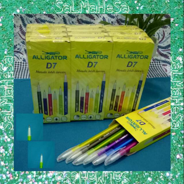 

Pulpen Warna Warni ALLIGATOR D7 ukuran 0.7mm, MURAH!