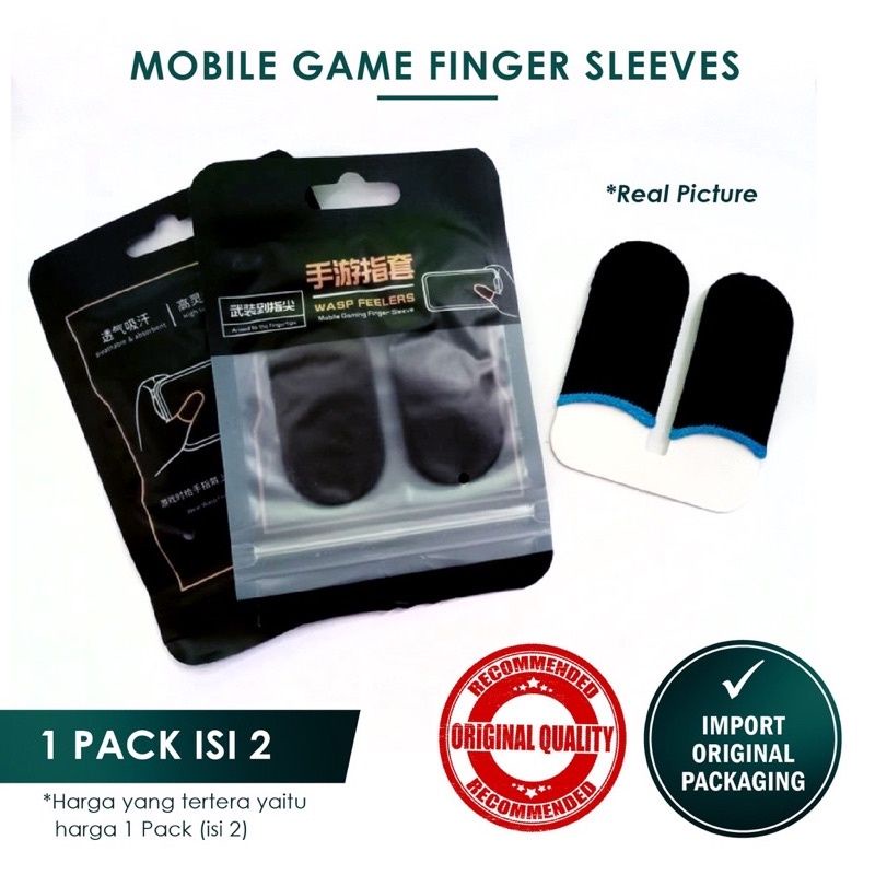 ✅(BISA COD) Sarung jempol jari finger sleeve gaming layar hp isi 2 touch screen Game Mobile