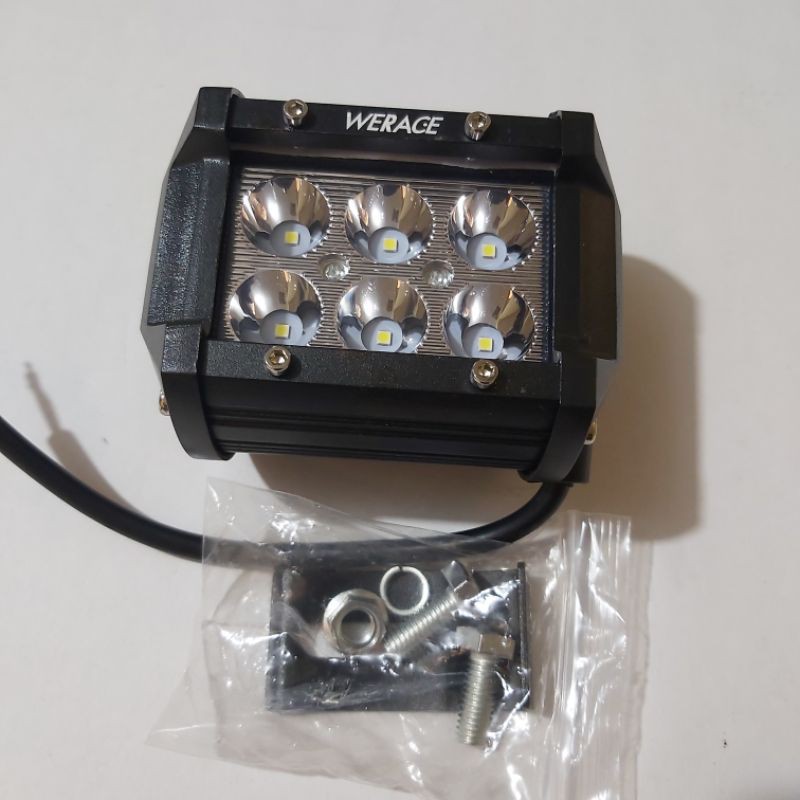 LAMPU TAMBAHAN UNTUK LAMPU TEMBAK SOROT 6 / 12 LED KOTAK UNIVERSAL + DUDUKAN