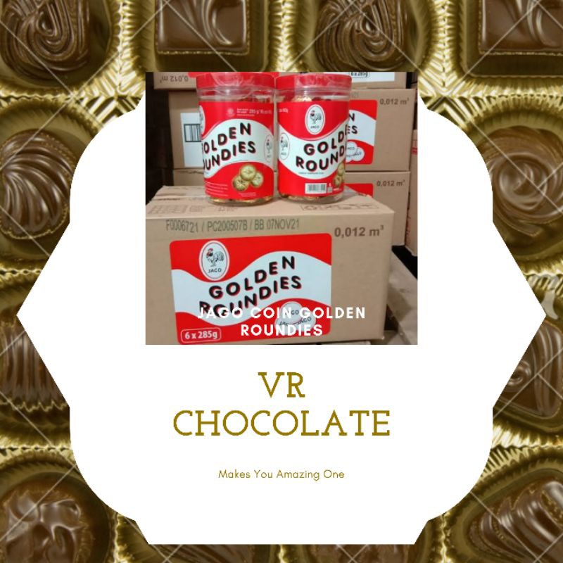 

Jago Golden Roundies Cokelat Koin Emas Fullmilk Toples 285 gram