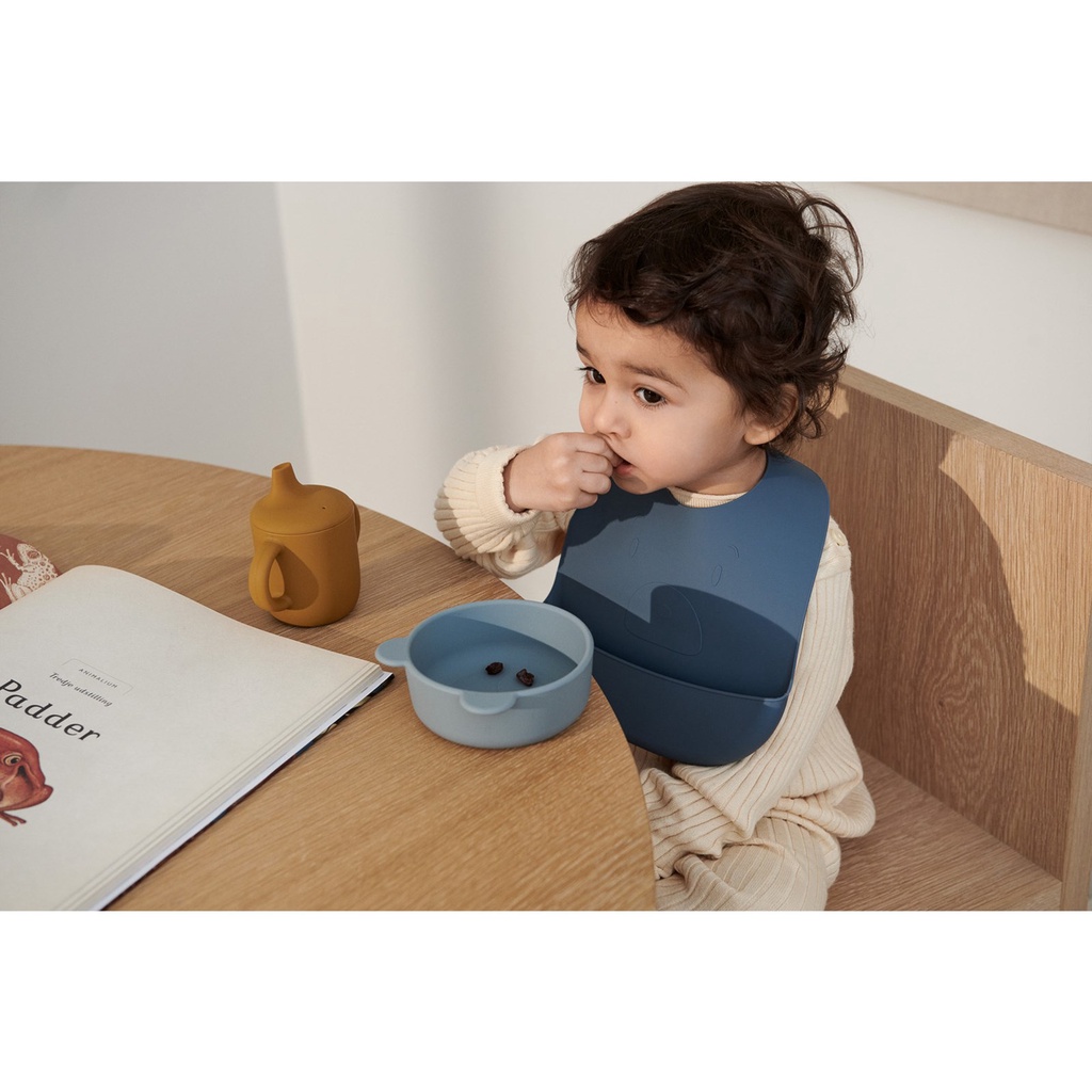 Liewood Nathan Junior Dining Set - Peralatan Makan Set Makan Bayi Silicone Karakter Dining Set Unbreakable