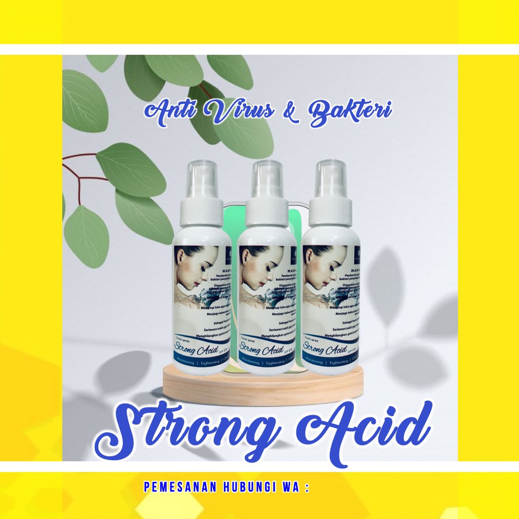 Hand Sanitizer Spray  Strong Acid pH 2,5 Non Alkohol 100 ml