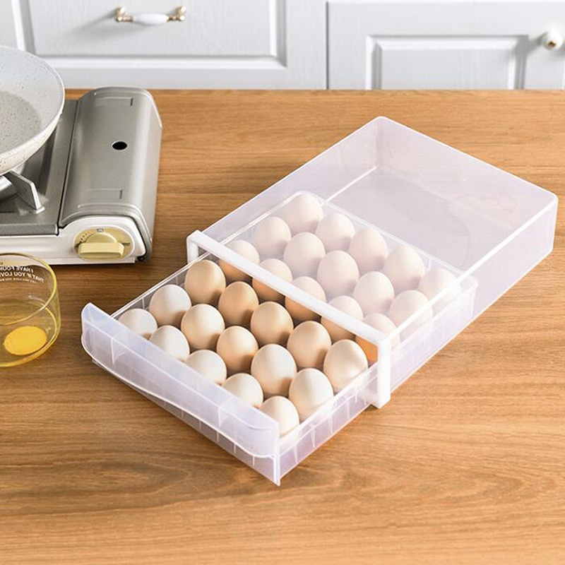 Pink Container with Date Reminder BlackSwan New Drawer Type Egg Storage Box,Refrigerator Storage Box Fresh Keeping Eggs Holder