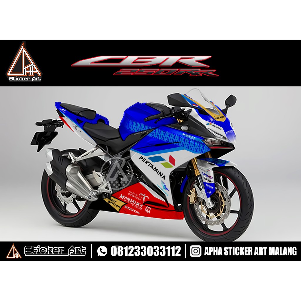 DECAL STICKER HONDA CBR 250RR LIVERY MANDALIKA RACING TEAM