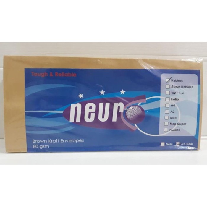 

Berkualitas Amplop Coklat Kabinet Neuro "No Seal" (1 Pack Isi 100 Lembar) Bagus