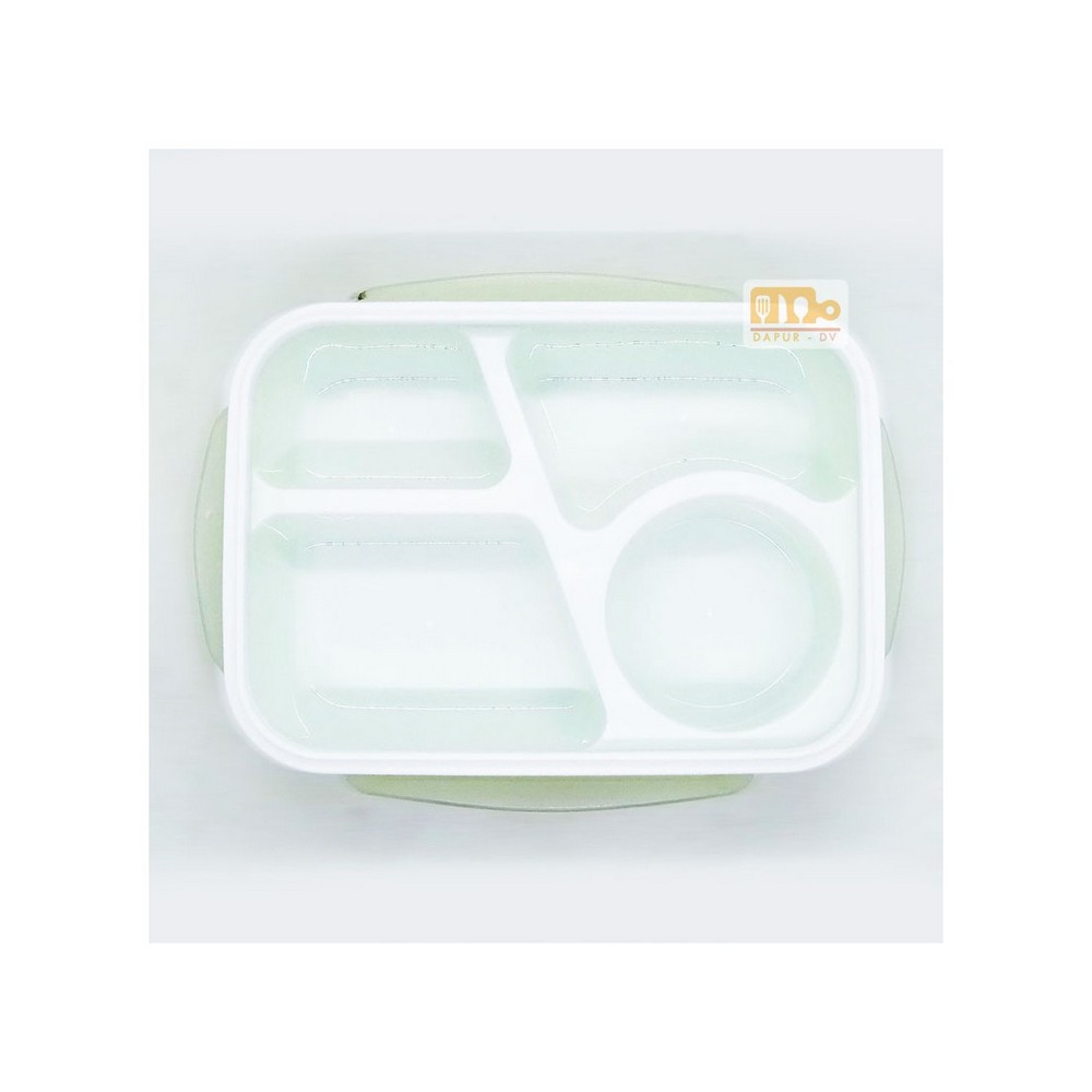 Lunch Box Bento Box Plastik 4 Sekat Premium - Warna