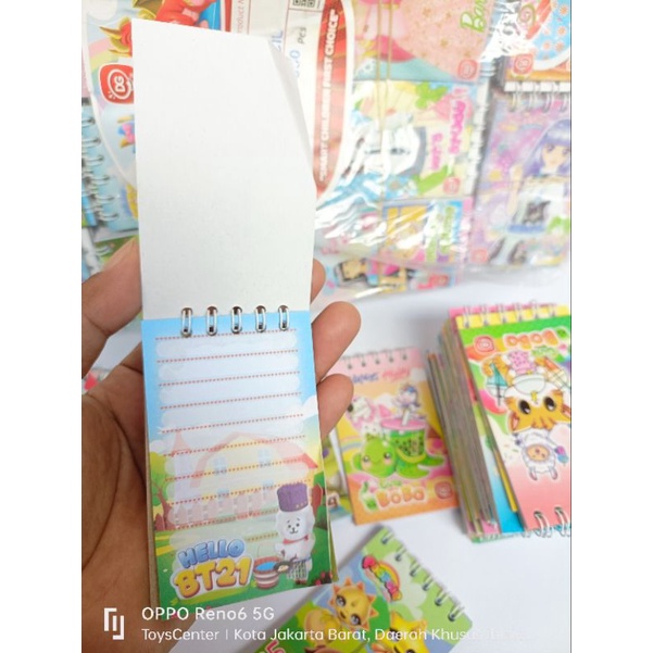 

20pcs buku memo spiral anak 6x9cm