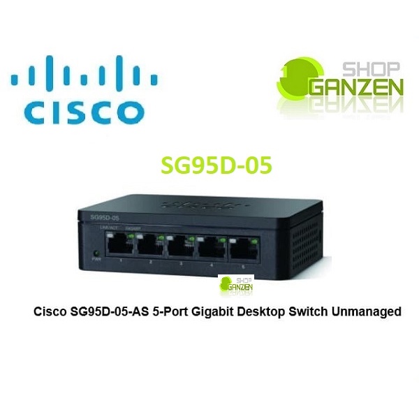 Cisco SG95D-05-AS 5-Port Gigabit Desktop Switch Unmanaged