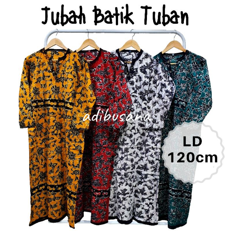 Daster Panjang Jumbo XXL Batik Tuban Kancing Dada