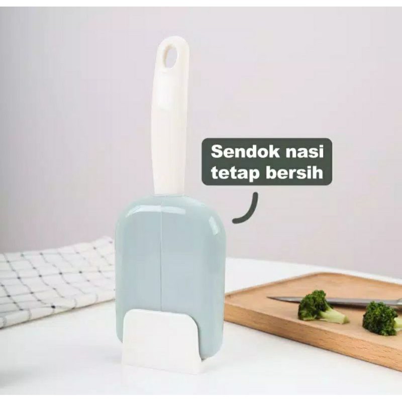 SENDOK CENTONG NASI ANTI LENGKET OTOMATIS BUKA TUTUP UNIK DAN MURAH